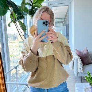 Cowl Neck Quarter Zip Jumper / Sweater